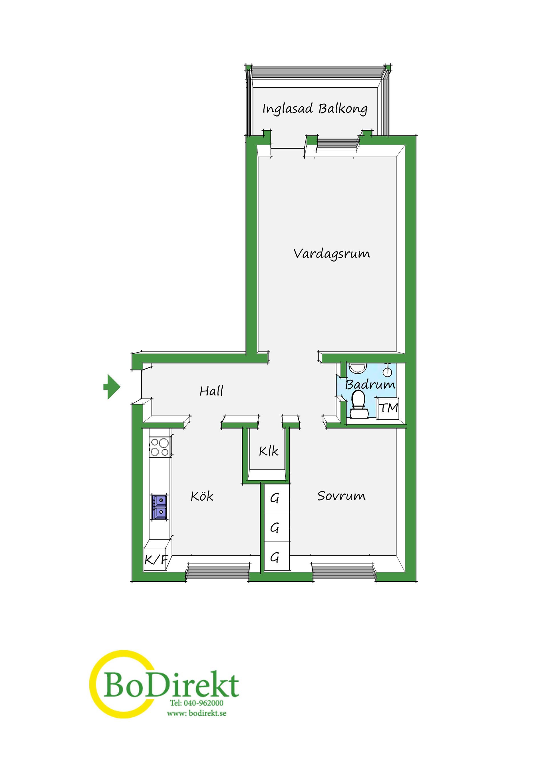Bostadsrätt, Baskemöllegatan 8B, Nobel / Sorgenfri, Malmö