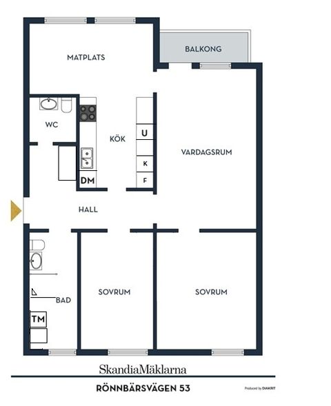 Bostadsrätt, Rönnbärsvägen 53, 1tr, Kungsängen - Tibble, Upplands-Bro