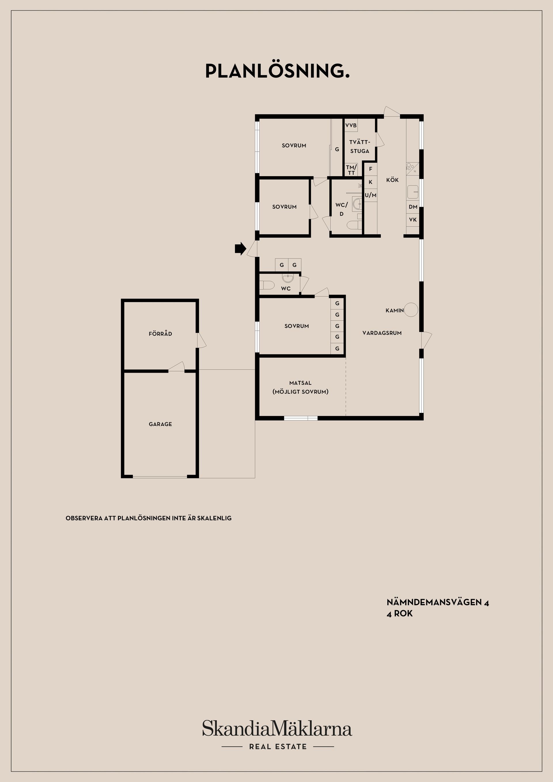 Villa, Nämndemansvägen 4, Viby/Norrviken, Sollentuna