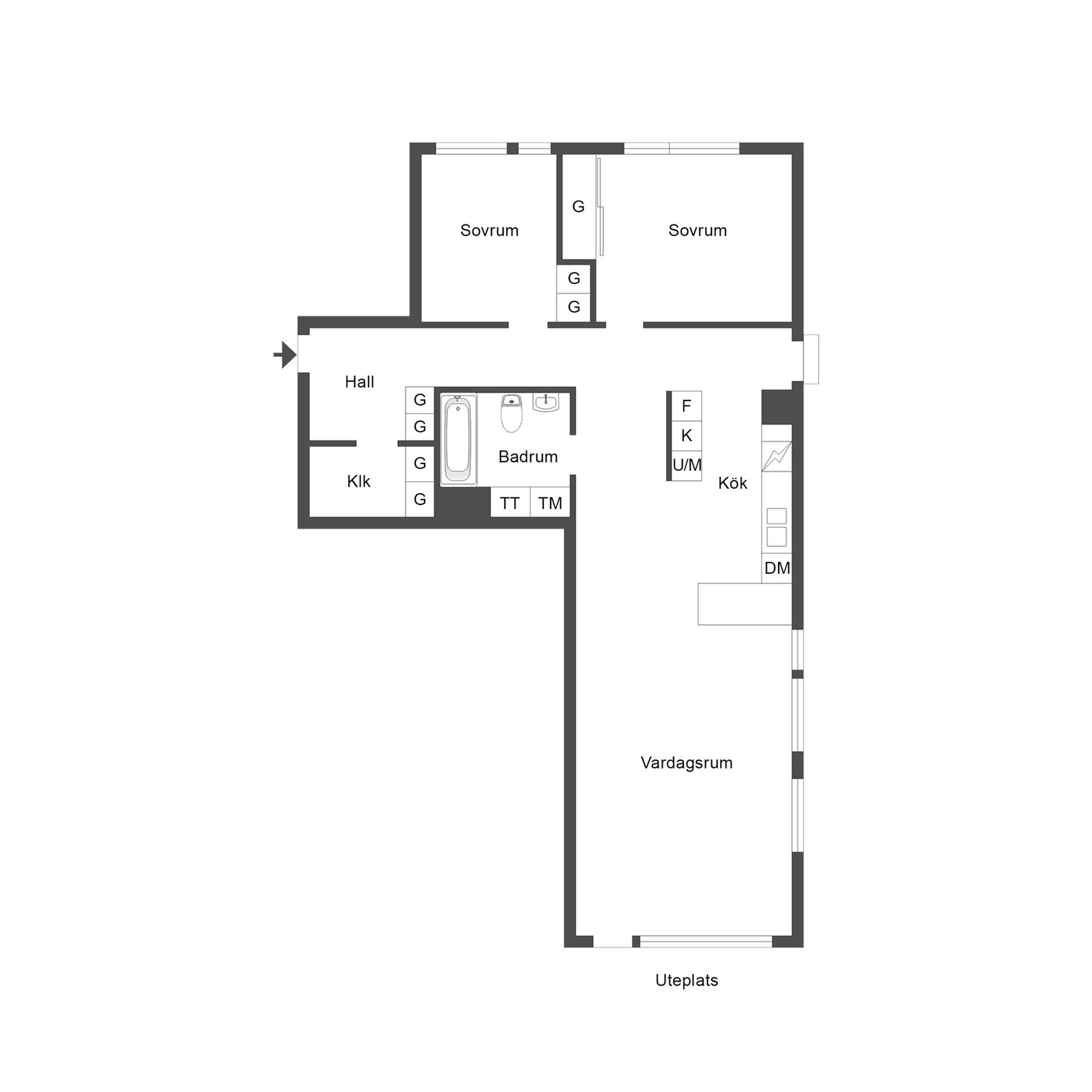 Bostadsrätt, Ljuragatan 4A, Ljura / Söder, Norrköping