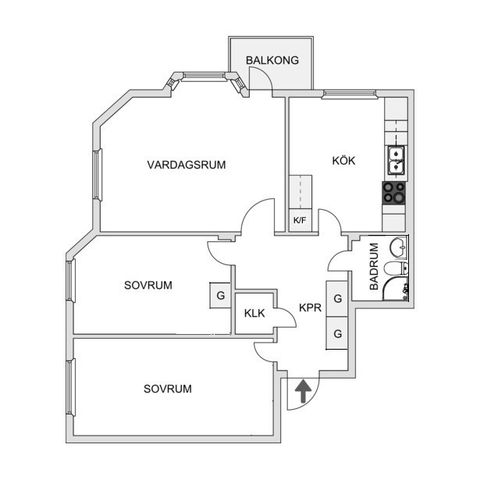 Bostadsrätt, Fjällkroken 1, Tullen, Borås