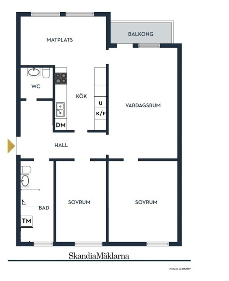 Bostadsrätt, Hjortronvägen 59, 1tr, Kungsängen - Tibble, Upplands-Bro