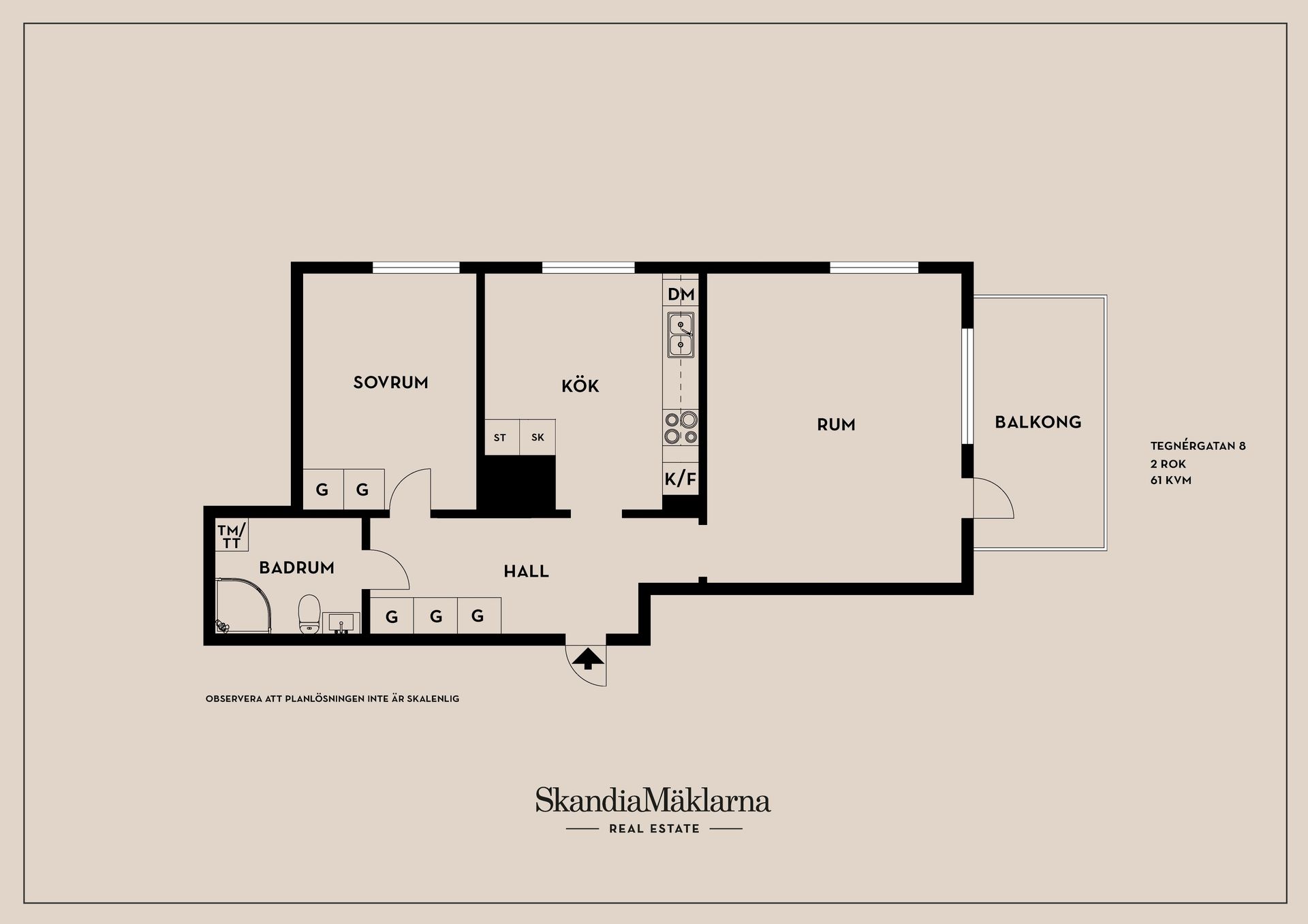Bostadsrätt, Tegnérgatan 8, Lugnet, Borås