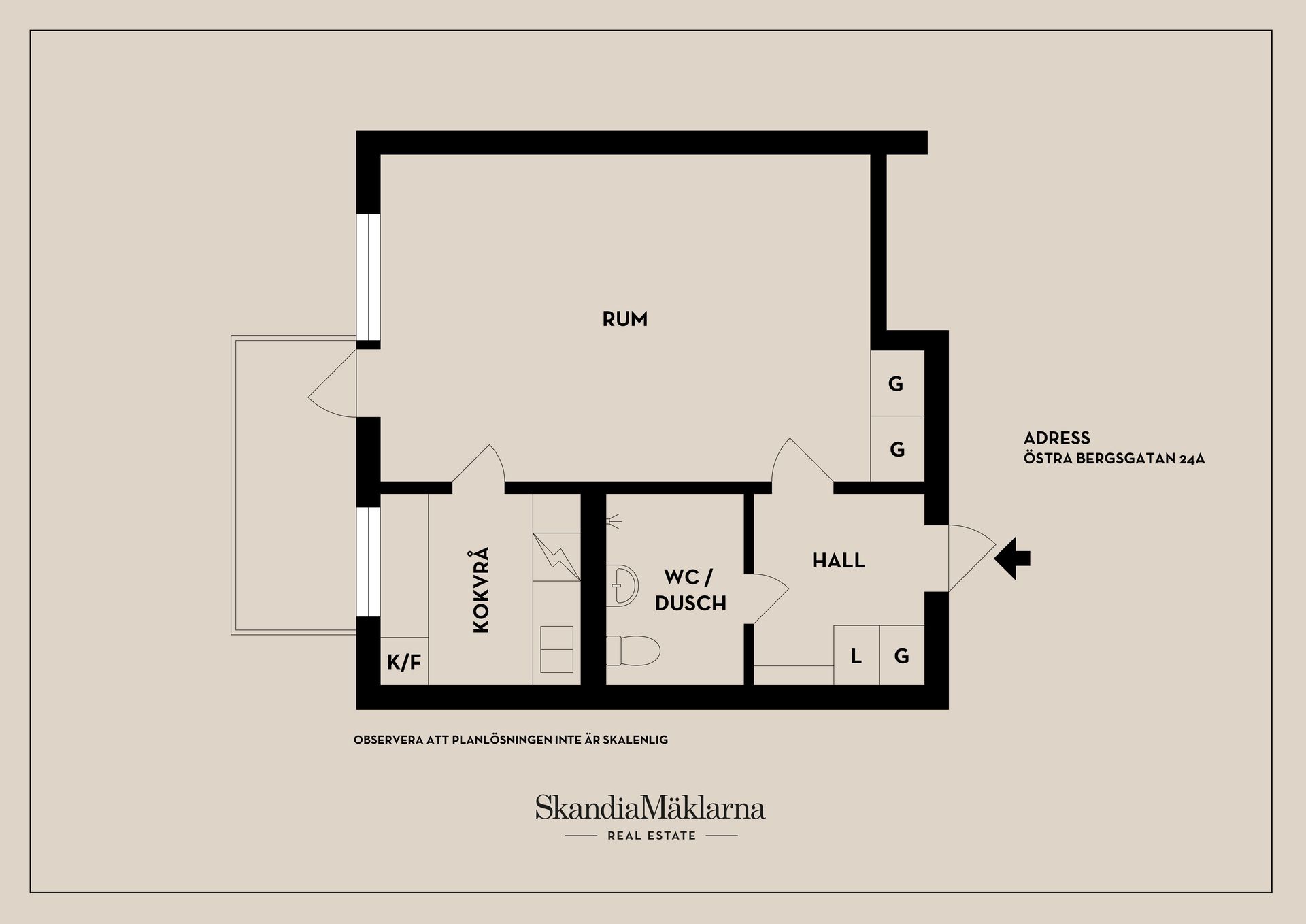 Bostadsrätt, Östra bergsgatan 24A, Östra Bergen, Nyköping