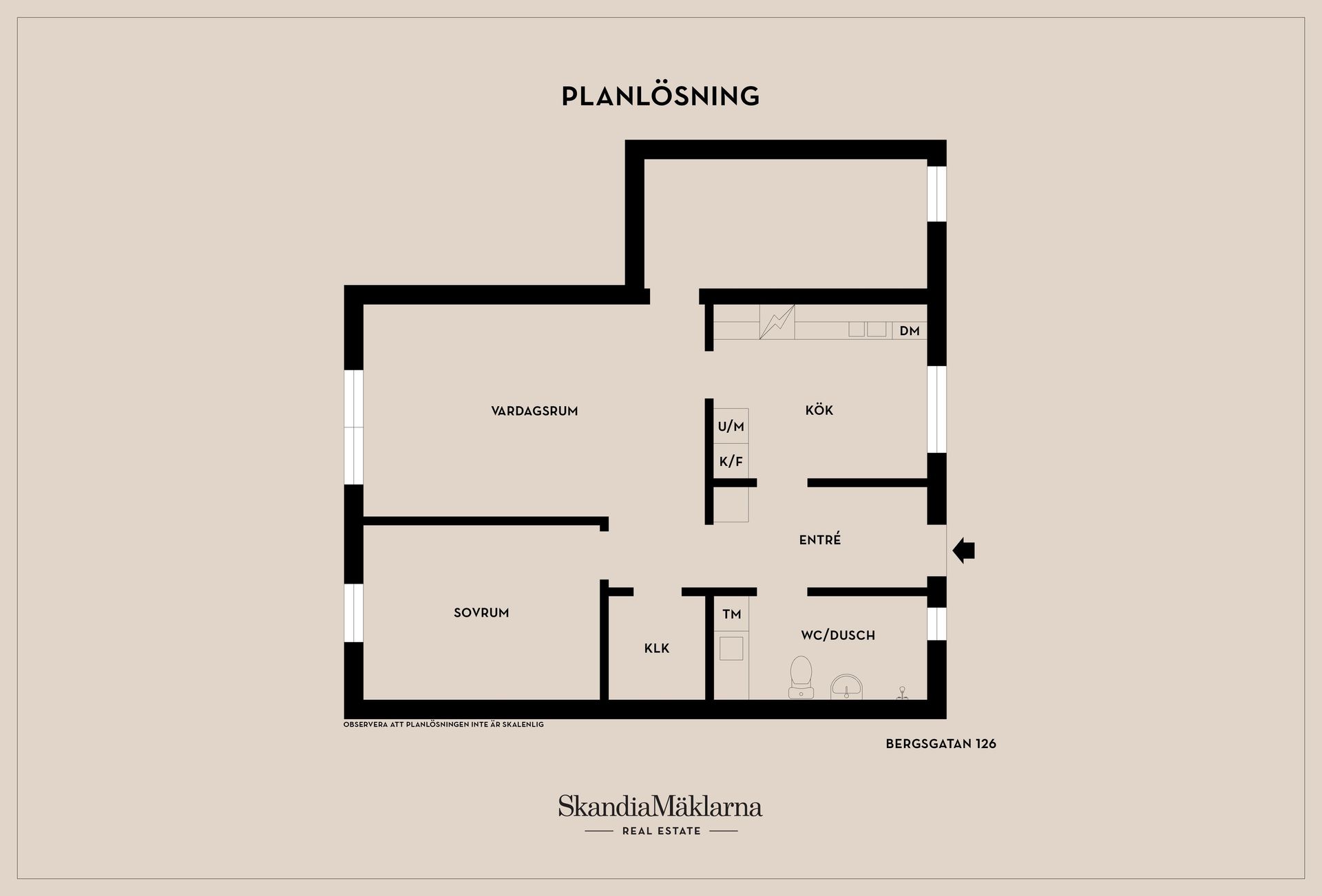 Bostadsrätt, Bergsgatan 126, Mariestad