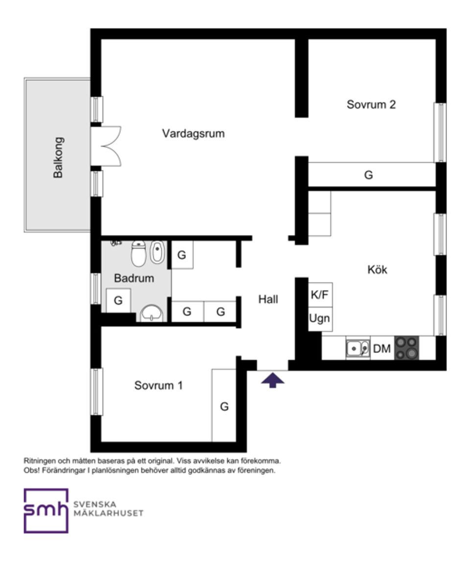 Bostadsrätt, Bergslagsvägen 19, Bromma / Brommaplan, Stockholm