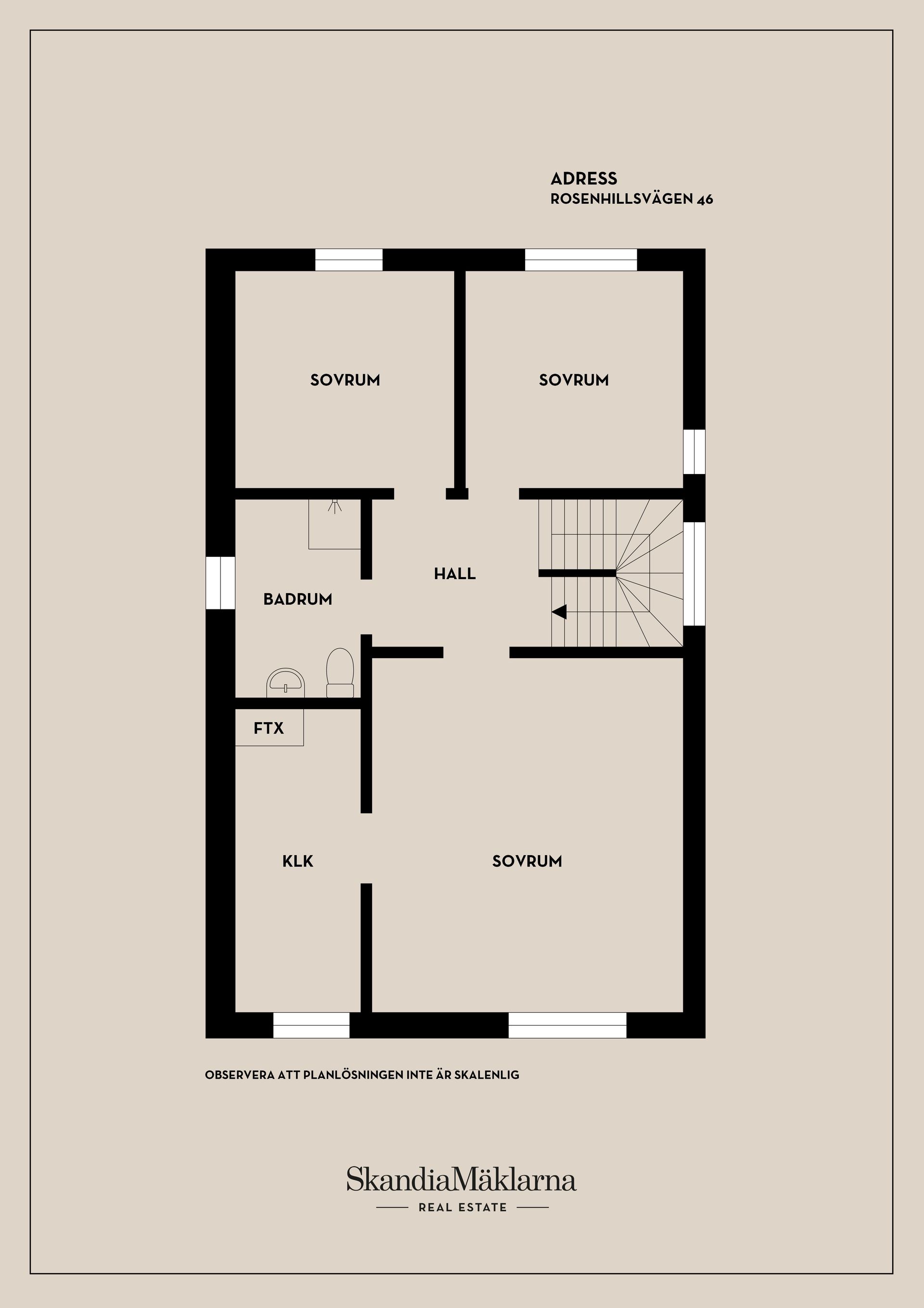 Radhus, Rosenhillsvägen 46, Nyköping