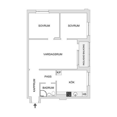 Bostadsrätt, Rödkullastigen 3B, Almhög, Malmö