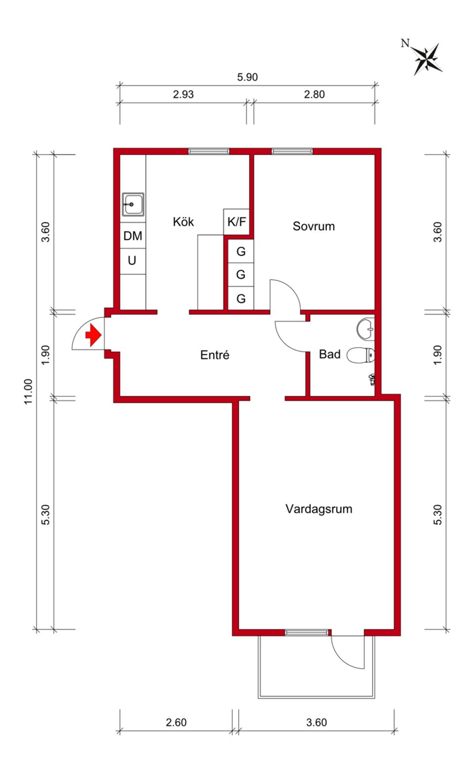 Bostadsrätt, Västergatan 21b, Åstorp