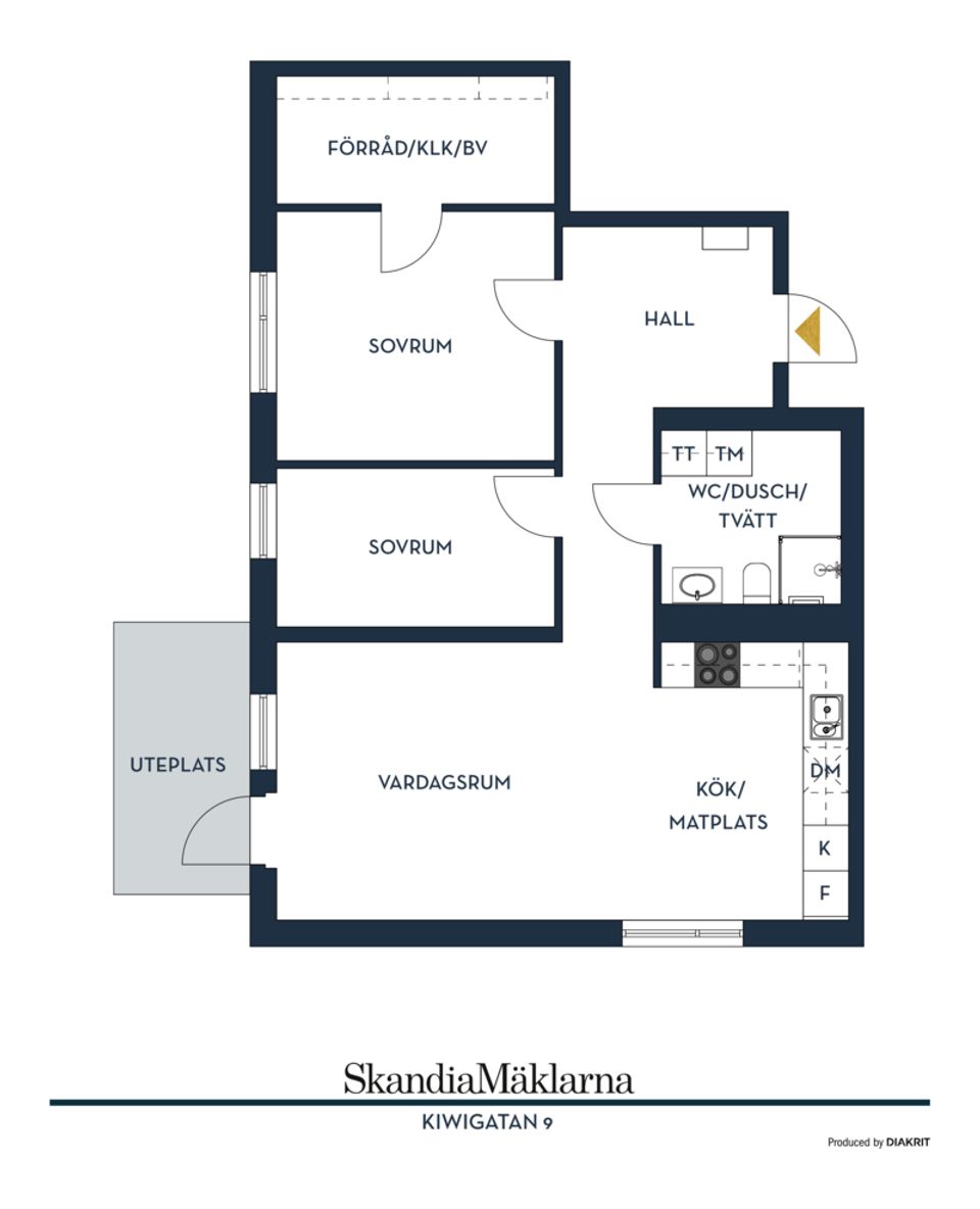Bostadsrätt, Kiwigatan 9, Nyponlunden, Örebro
