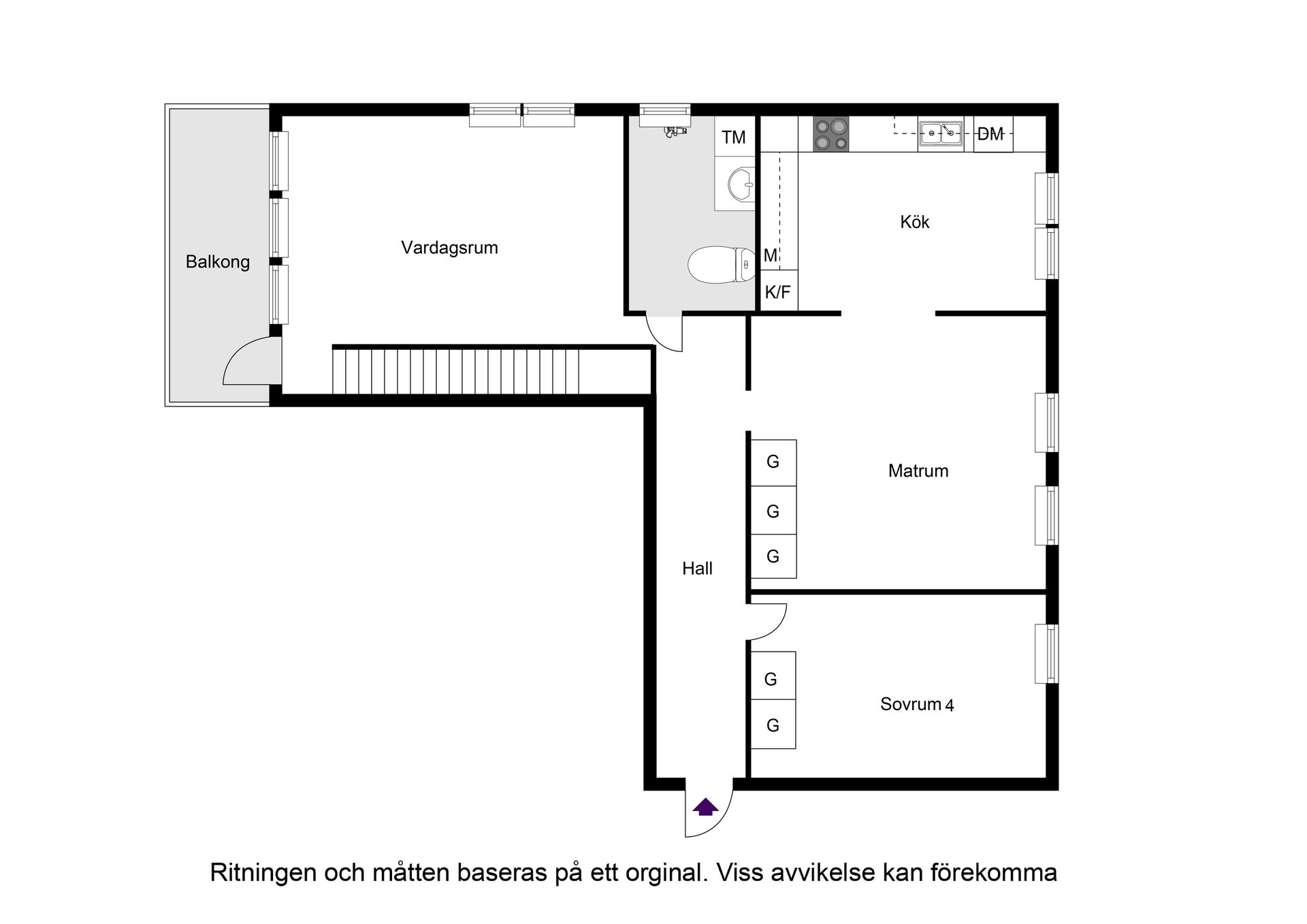 Bostadsrätt, Bryggvägen 4, vån 3 & 4, Gröndal, Stockholm