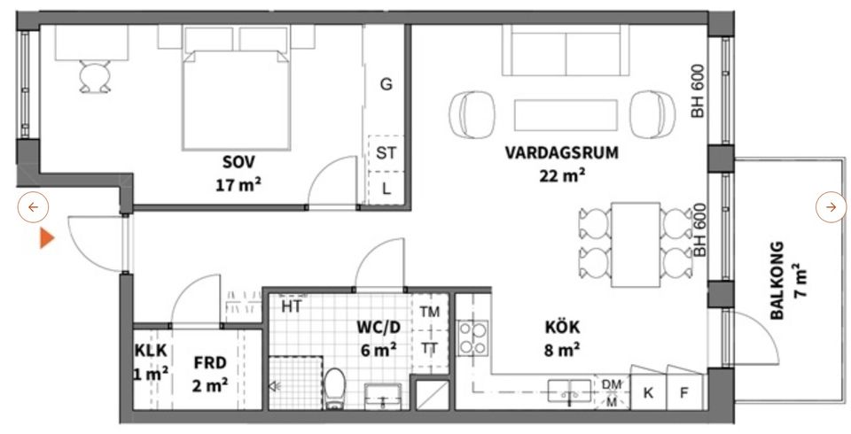Bostadsrätt, Tubölegatan 1, Centrum, Skellefteå
