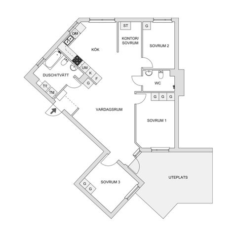 Bostadsrätt, Gamla flygplatsvägen 32B, Torslanda - Amhult, Göteborg