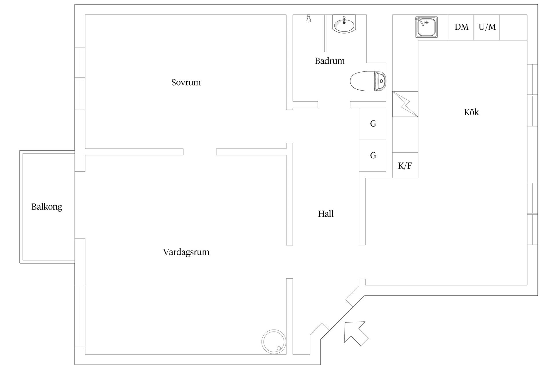 Bostadsrätt, Tågagatan 8, Norr, Helsingborg