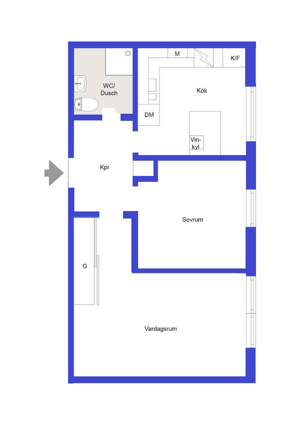 Bostadsrätt, Sörbygatan 67D, Söder, Gävle