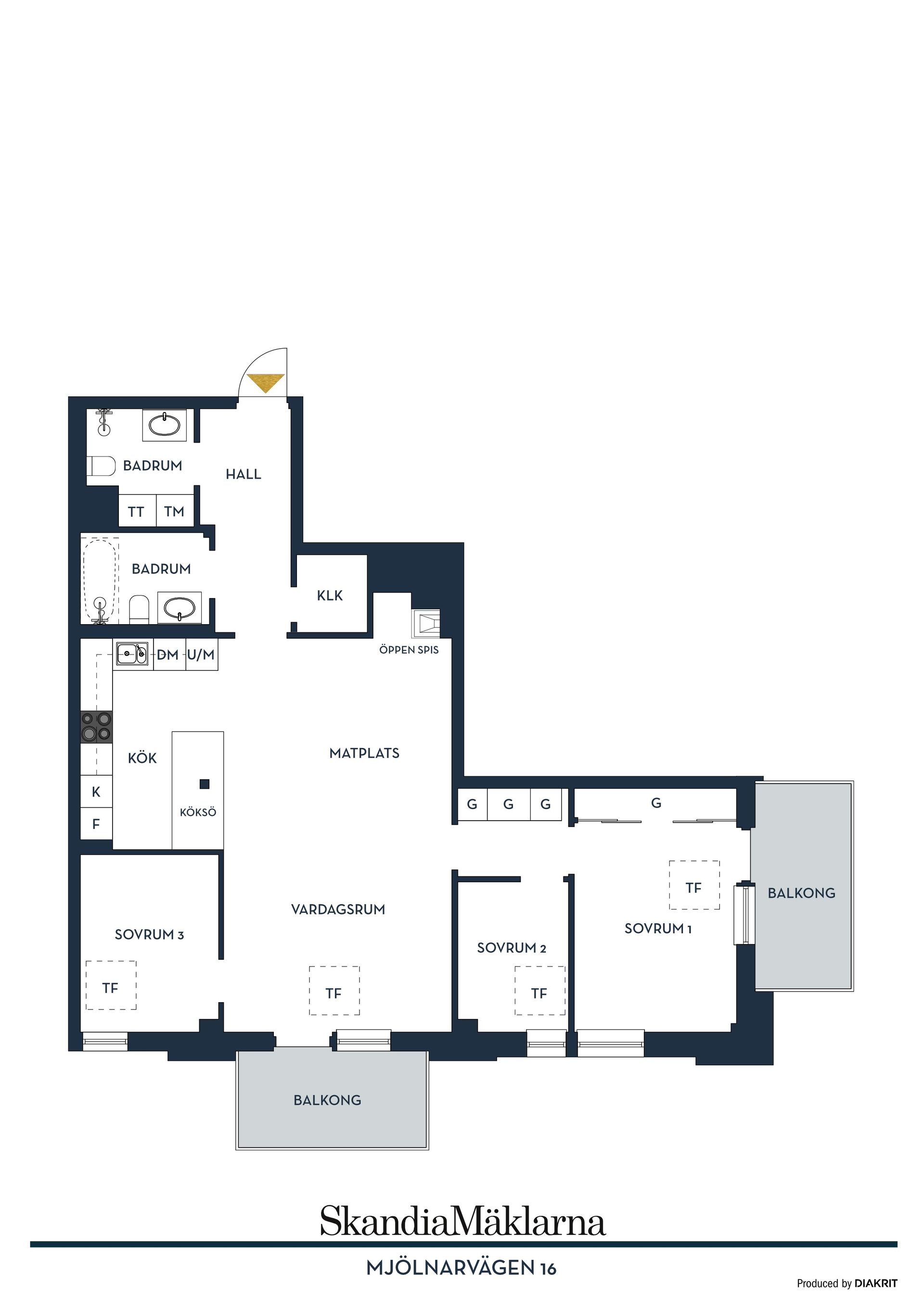 Bostadsrätt, Mjölnarvägen 16, Kvarnholmen, Nacka