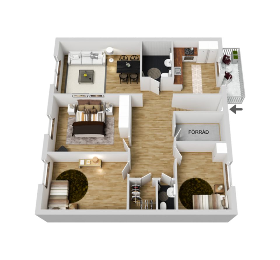 Bostadsrätt, Furuhedsvägen 15D, Centrum, Kalix