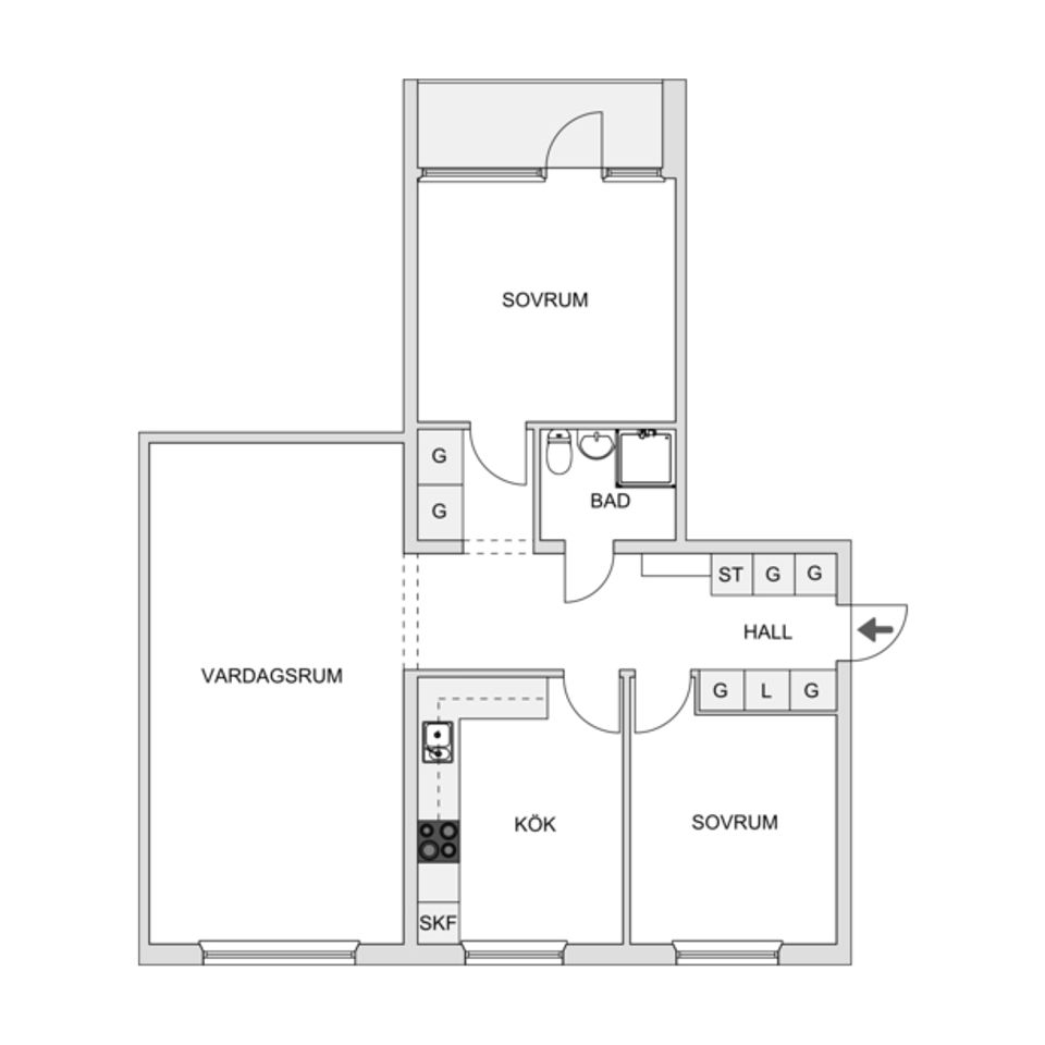 Bostadsrätt, Drottninggatan 16, Centralt, Ljungby