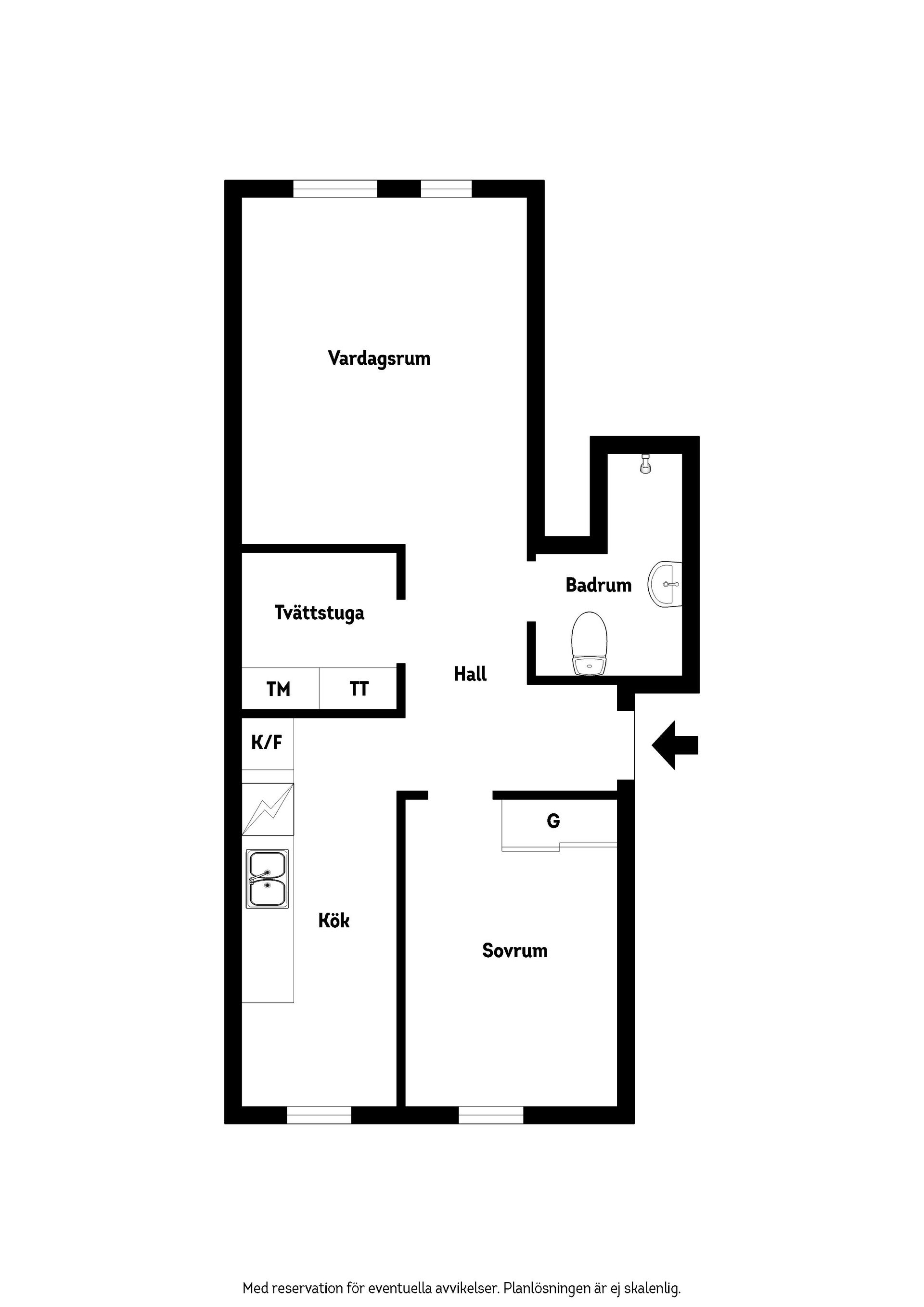 Bostadsrätt, Kyrkogårdsgatan 25A, Bellevue, Ystad