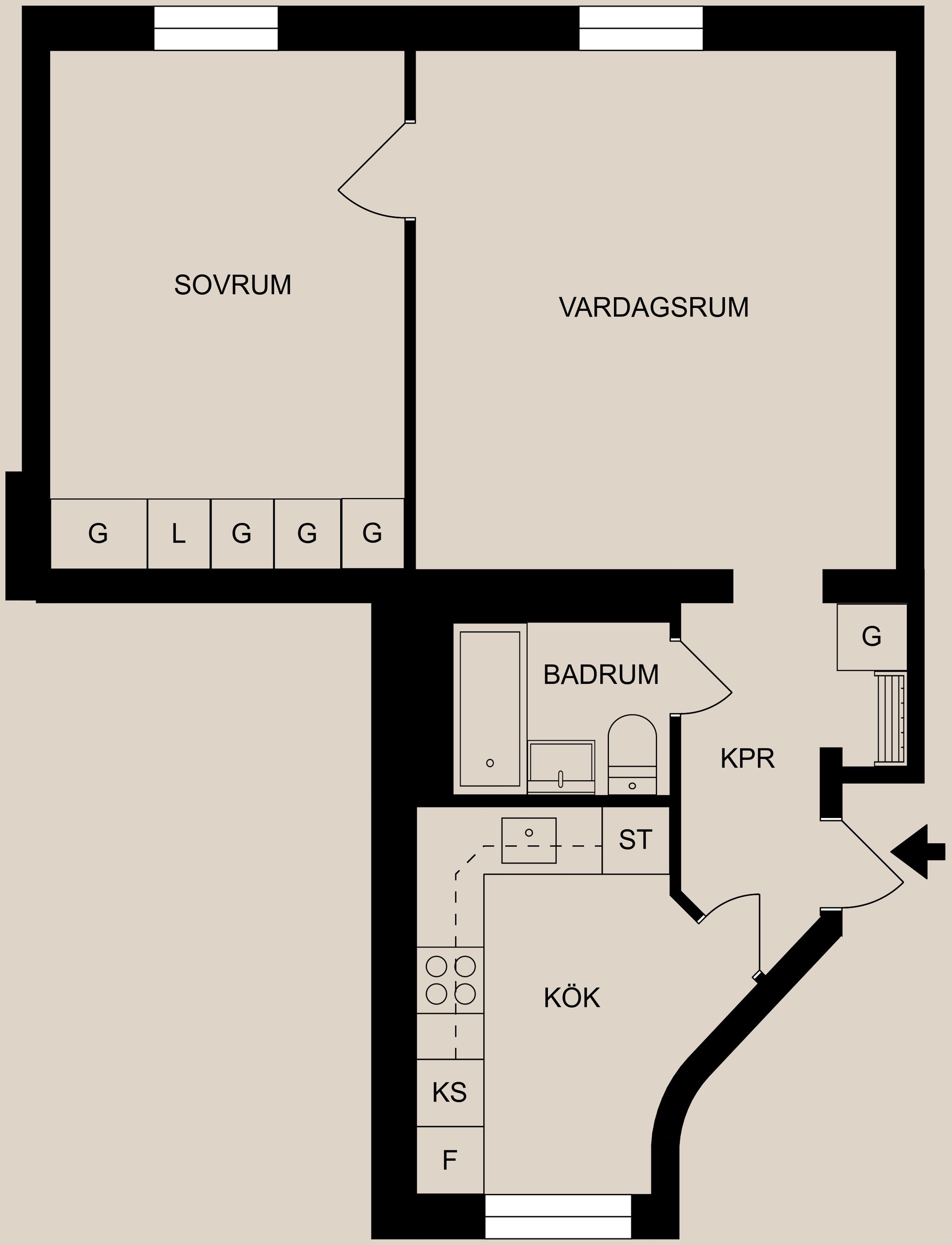 Bostadsrätt, S:t Persgatan 150A, Centralt, Öster, Norrköping