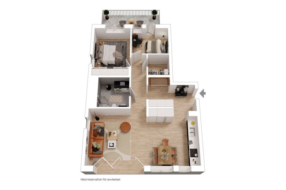 Bostadsrätt, Fernes Gränd 3e, Centralt-Kattvikskajen, Hudiksvall