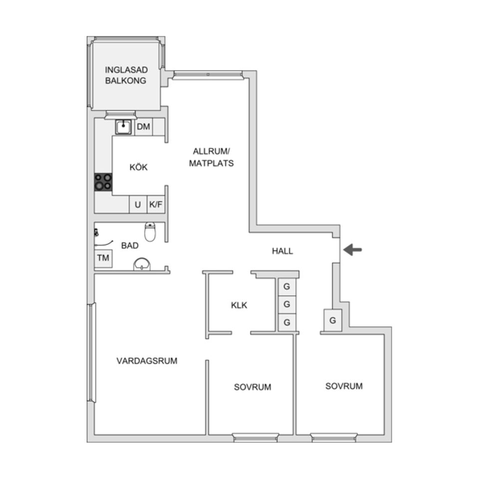 Bostadsrätt, Hemmansvägen 43, Centralt Öster, Halmstad