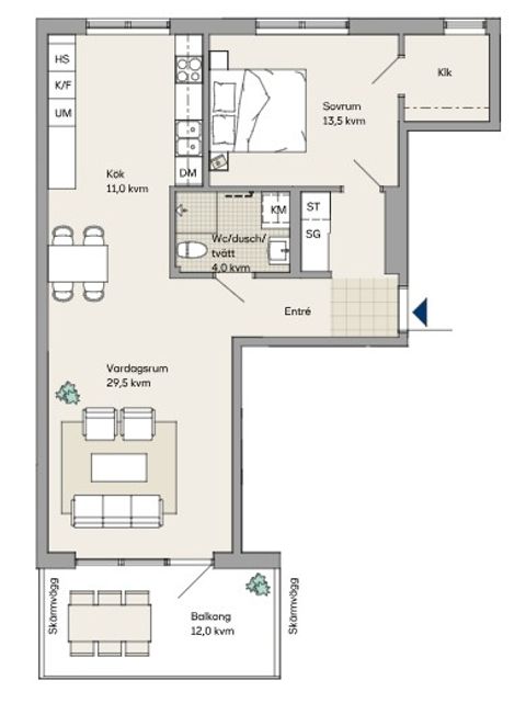 Bostadsrätt, Brokikargatan 54, Inre Hamnen, Norrköping