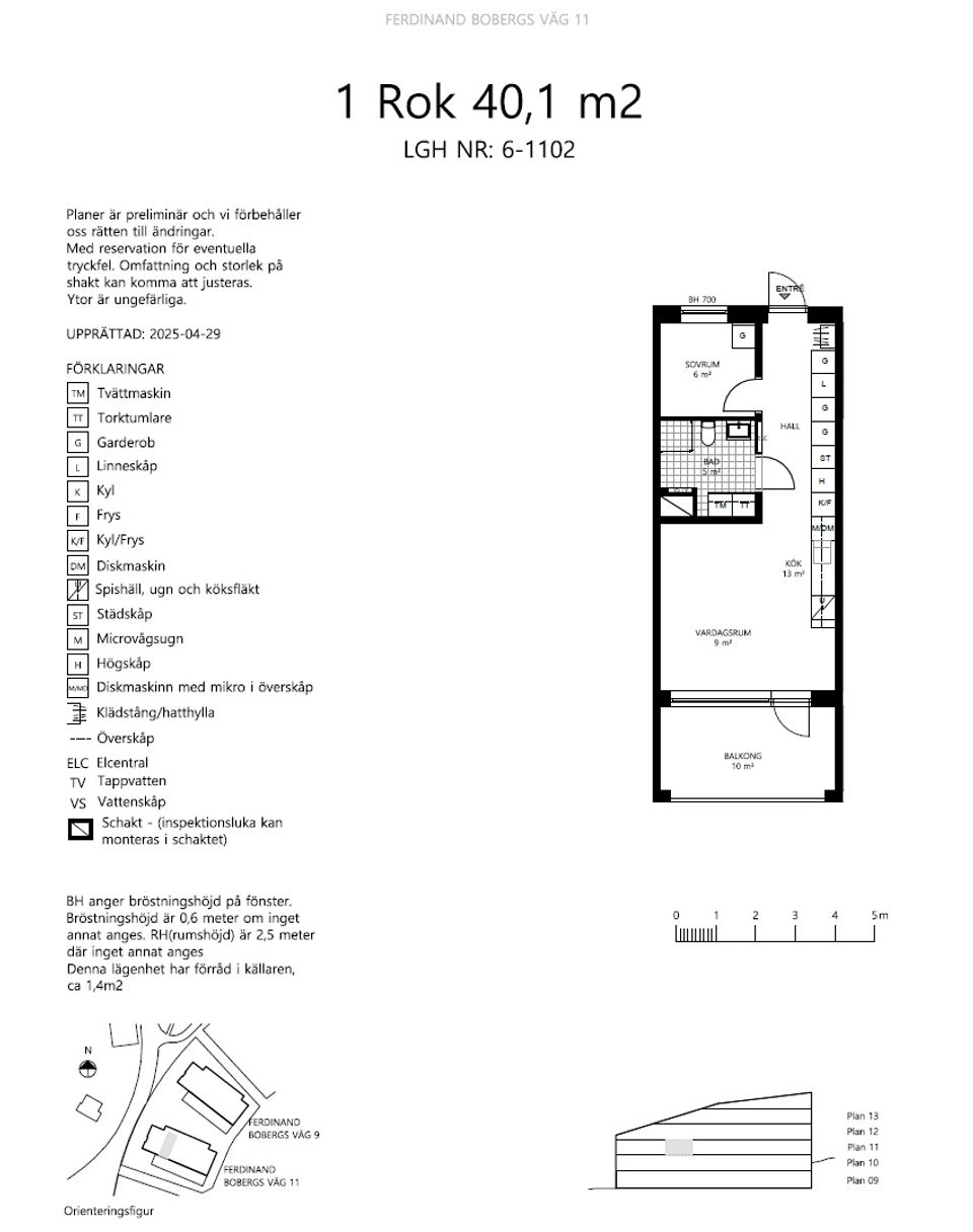Bostadsrätt, Ferdinand Bobergs väg 11, lgh 06-1102, Graninge, Nacka