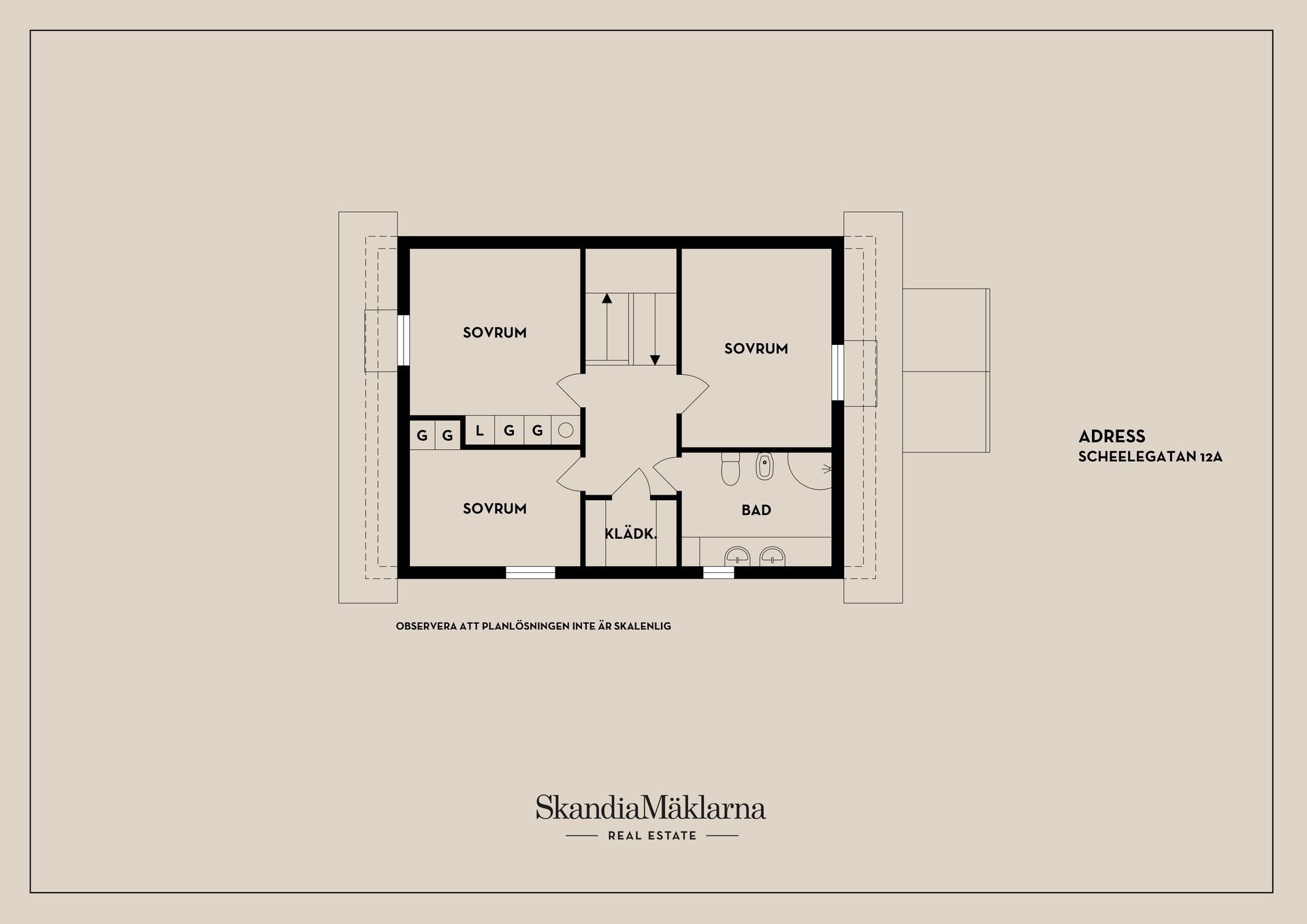 Radhus, Scheelegatan 12A, Sanden, Flen