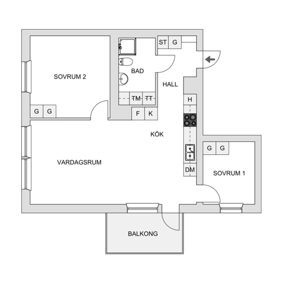 Bostadsrätt, Lappfogdegatan 1B, Centrala Gällivare, Gällivare