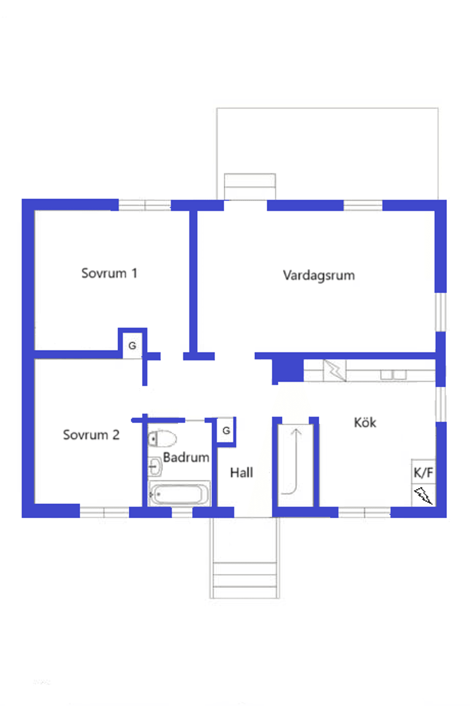 Villa, Råvägen 3, Hamrångefjärden, Gävle