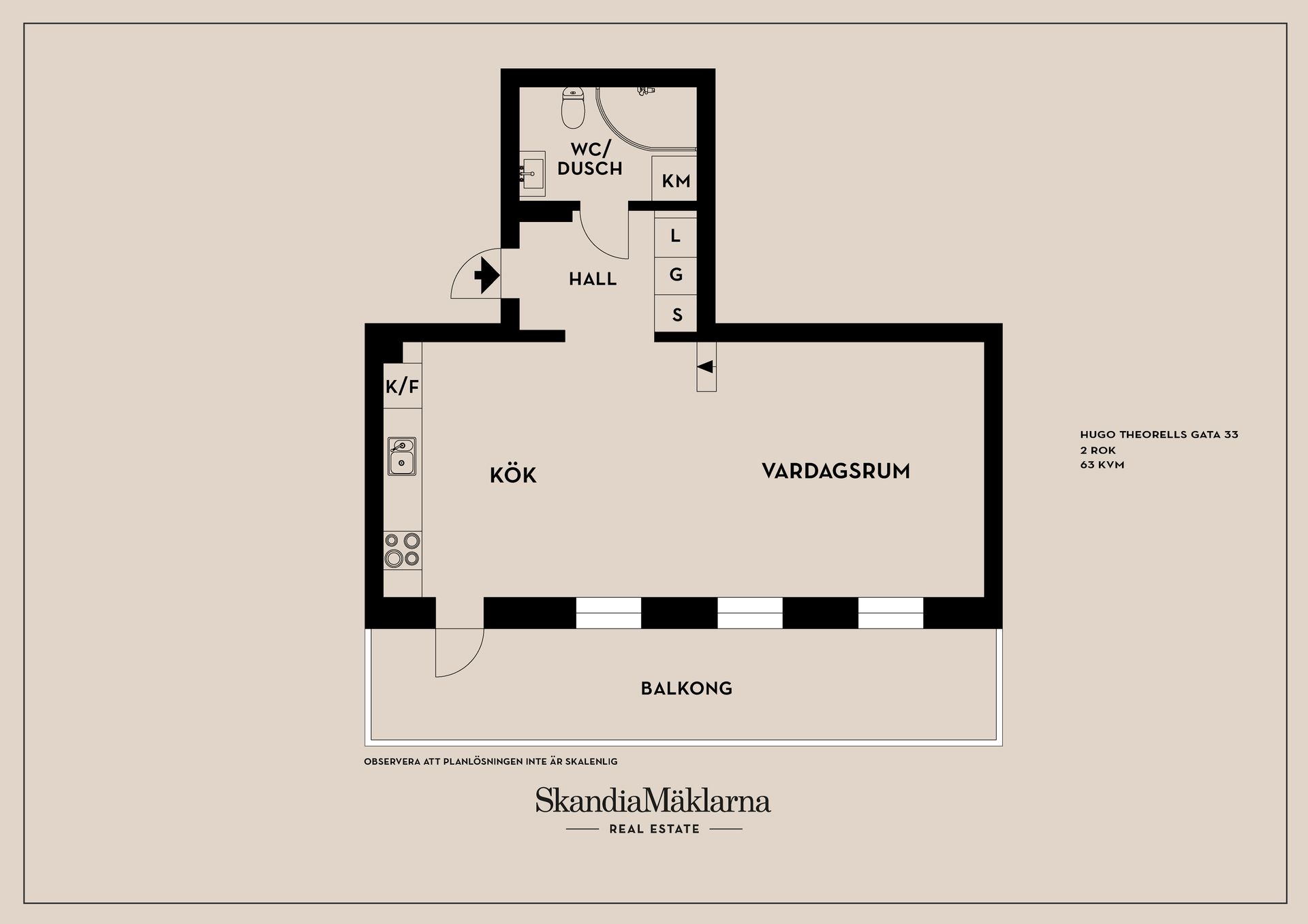 Bostadsrätt, Hugo Theorells gata 33, Vallastaden, Linköping