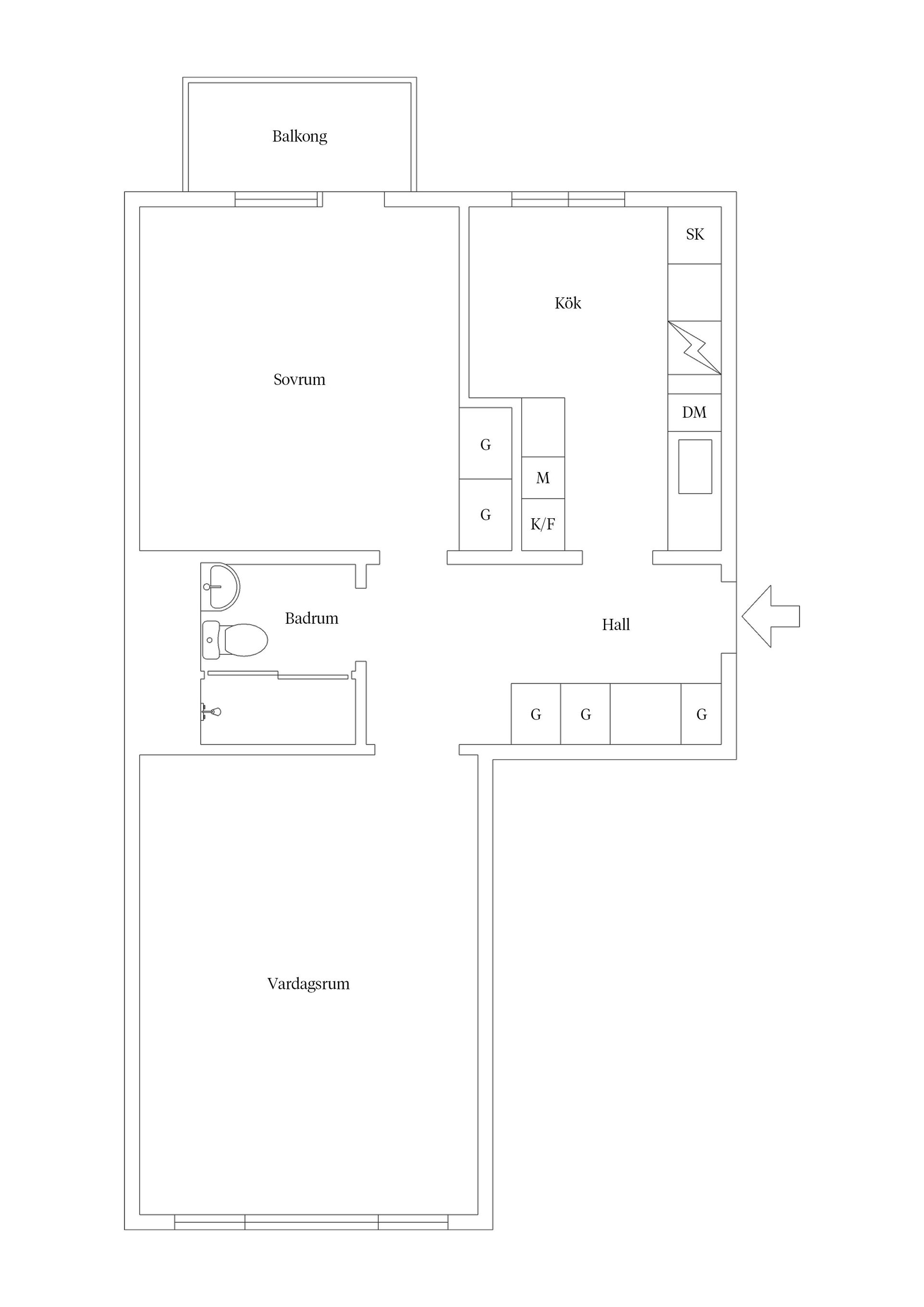 Bostadsrätt, Mellangatan 4A, Nybro