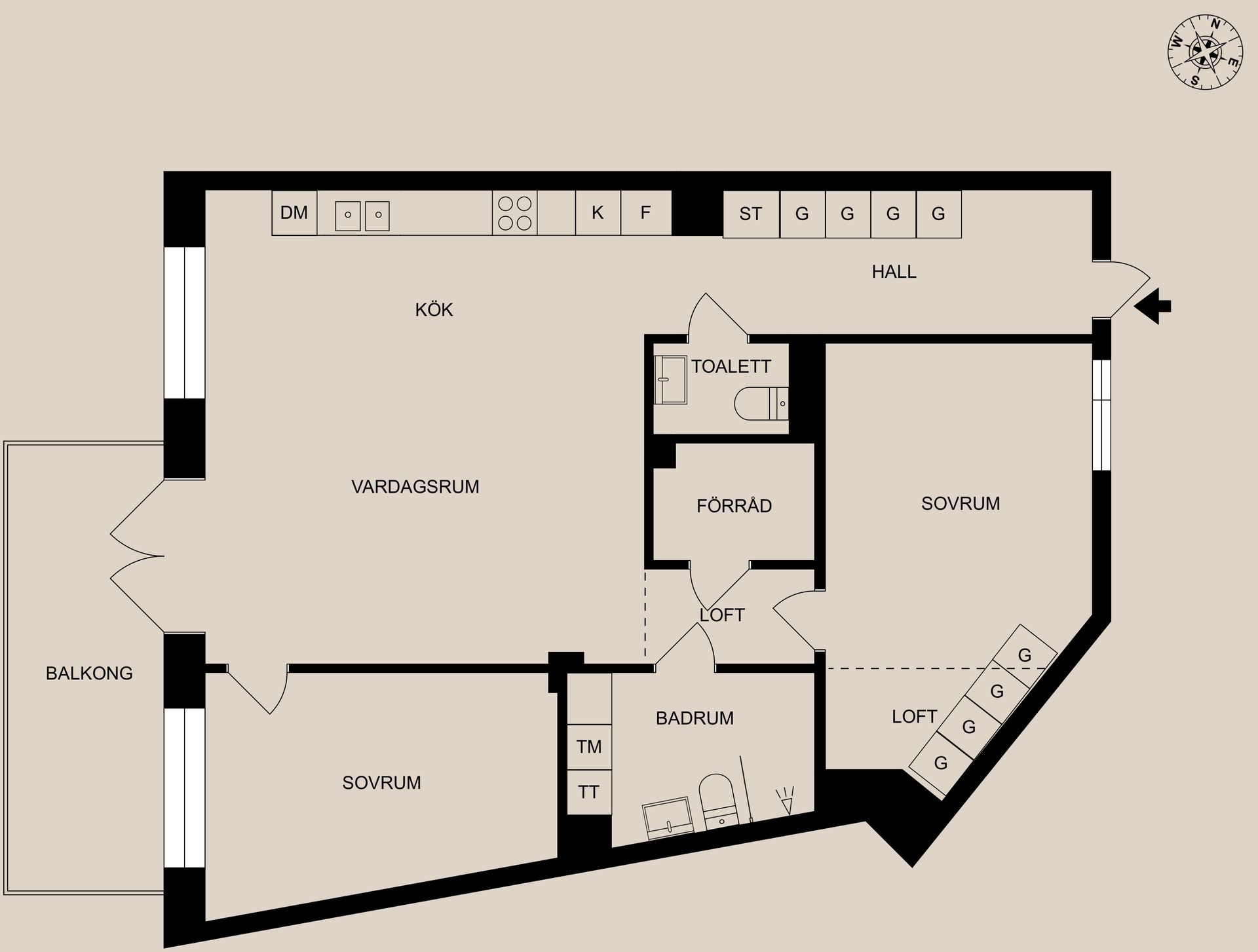 Bostadsrätt, Garvaregatan 6A, Centralt, Norrköping