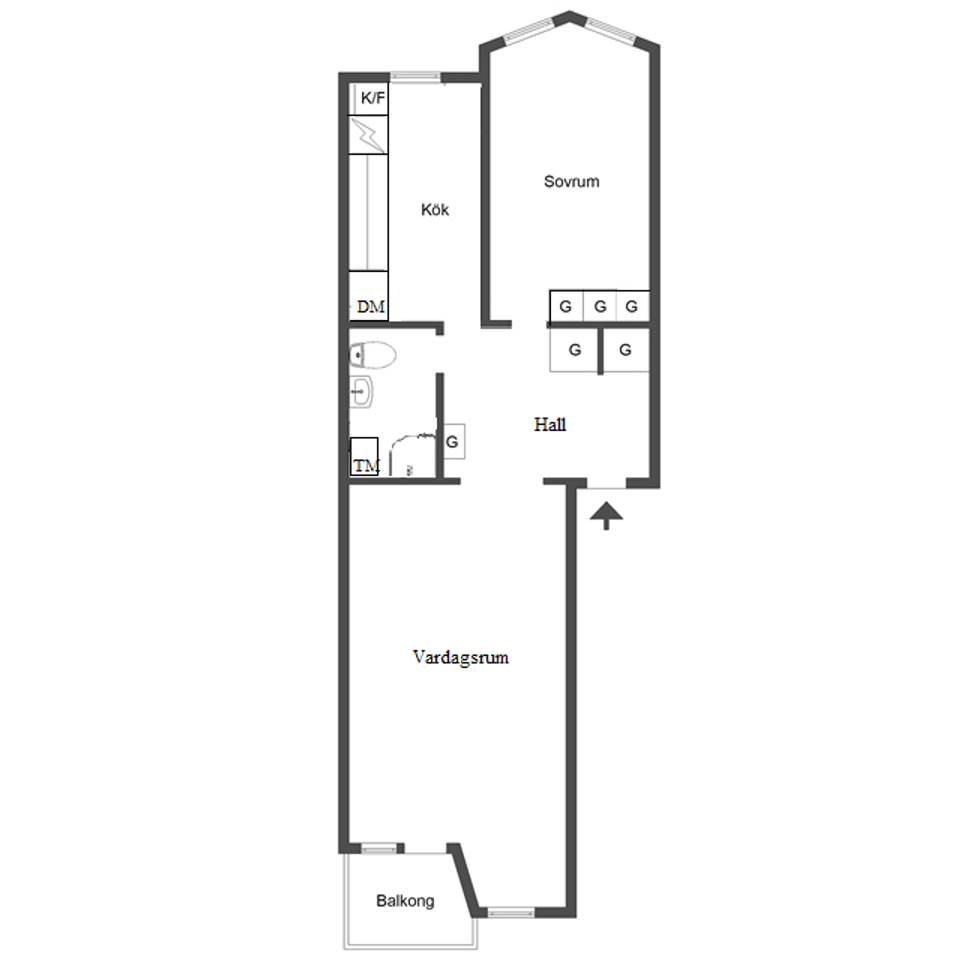 Bostadsrätt, Holmstagatan 1B, Söder, Klingsberg, Norrköping