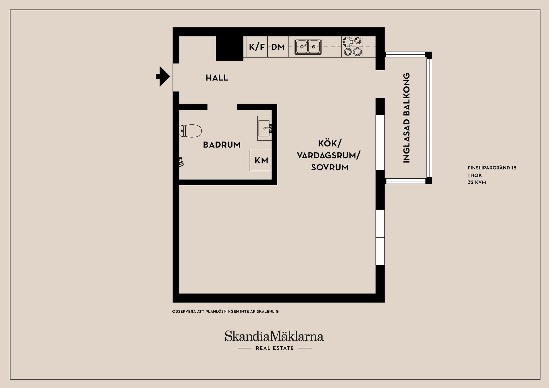 Bostadsrätt, Finslipargränd 15, Centrala Huddinge, Huddinge