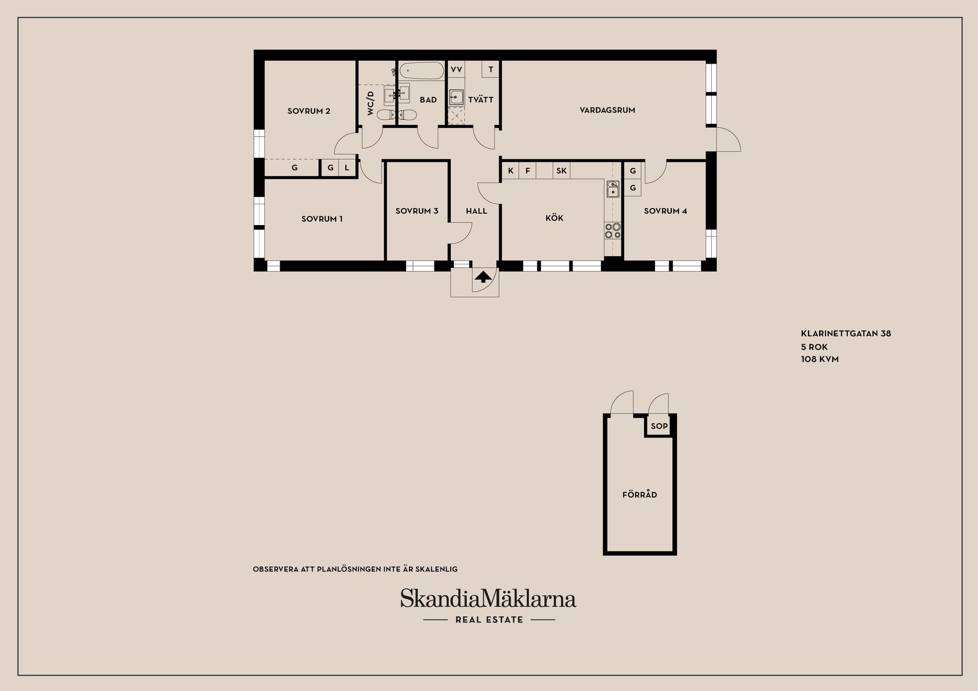 Villa, Klarinettgatan 38, Kronoparken, Karlstad