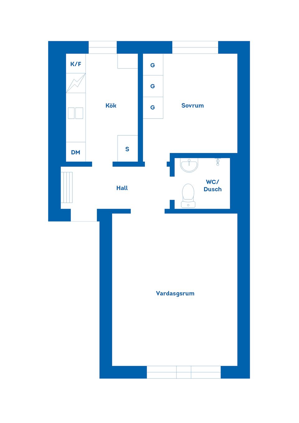 Bostadsrätt, Brunnsgatan 51C, Söder, Gävle