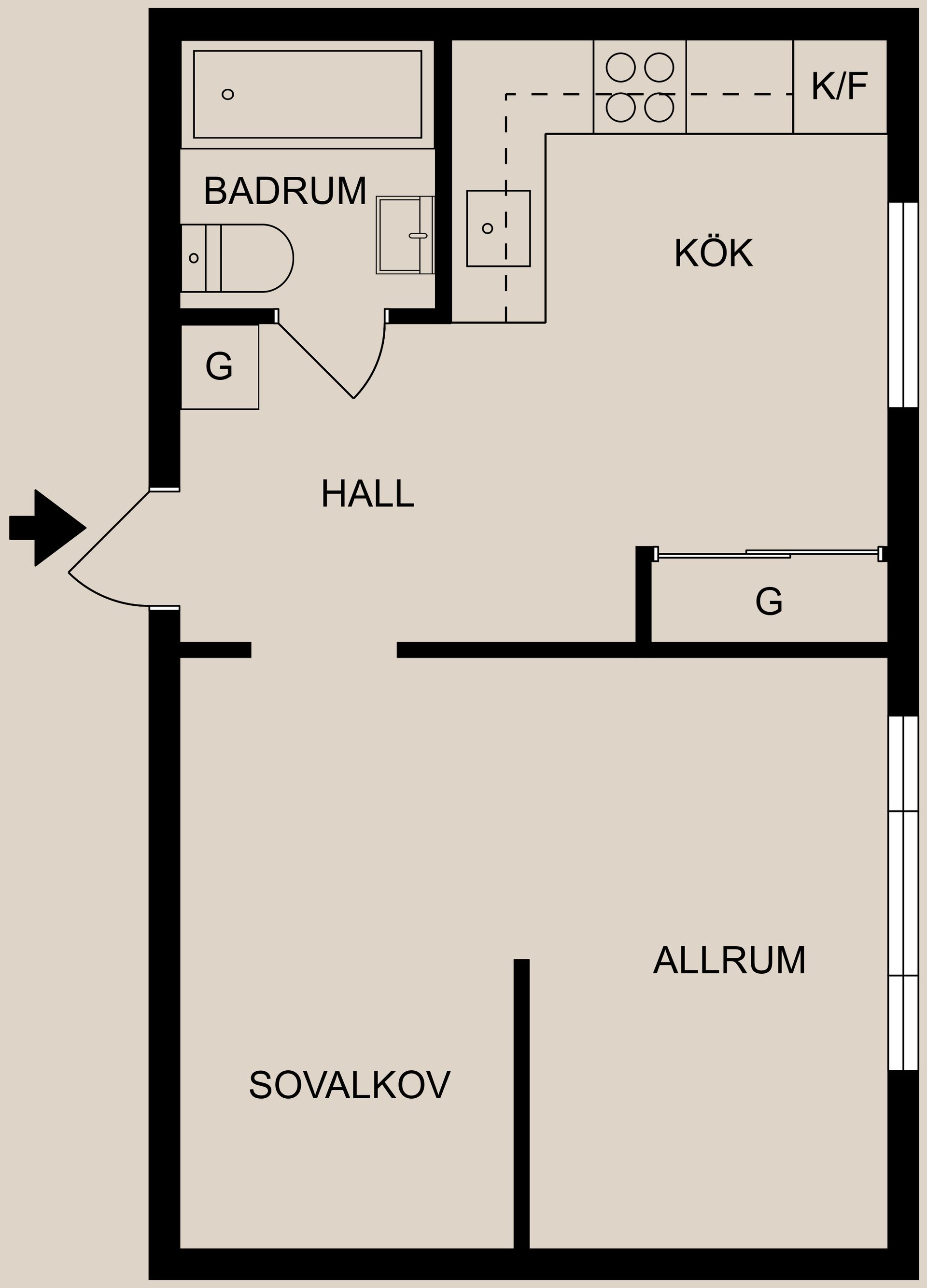 Bostadsrätt, Bandygränd 17, Ektorp, Kaffebacken, Norrköping