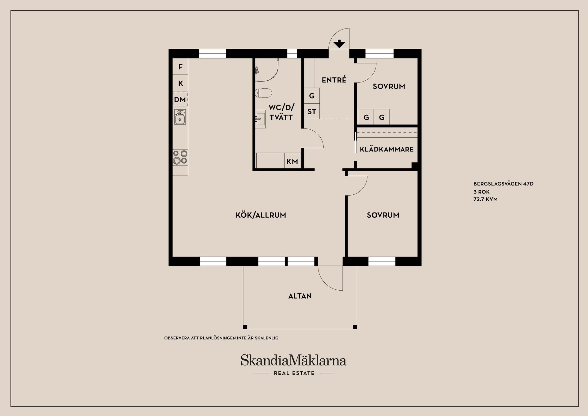 Bostadsrätt, Bergslagsvägen 47D, Avesta