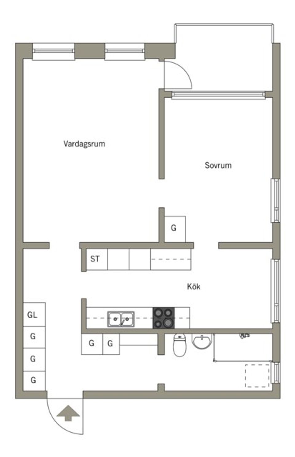 Bostadsrätt, Västanbogatan 1A, Västanbo, Nässjö