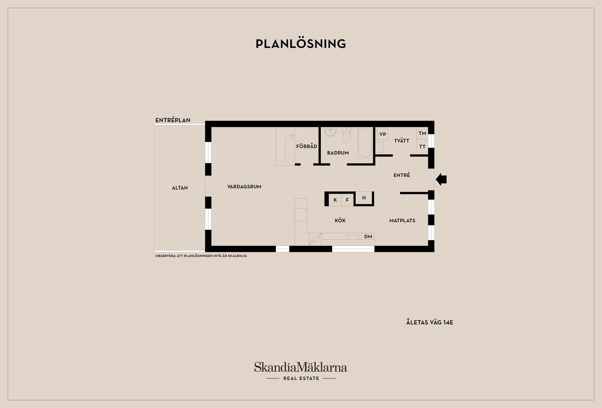 Radhus, Åletas Väg 14E, Skogstorp, Eskilstuna