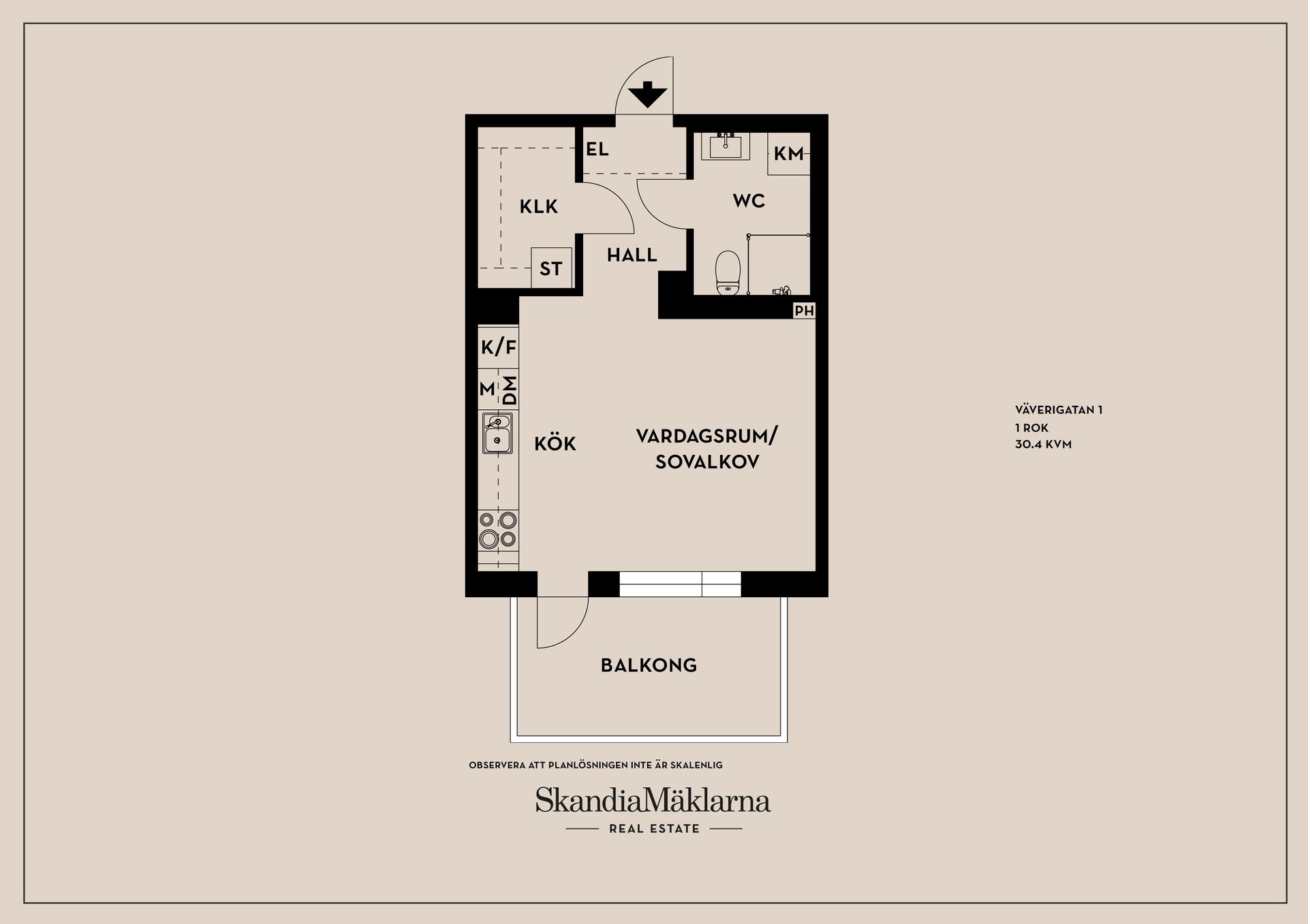 Bostadsrätt, Väverigatan 1, T1/ Valla, Linköping
