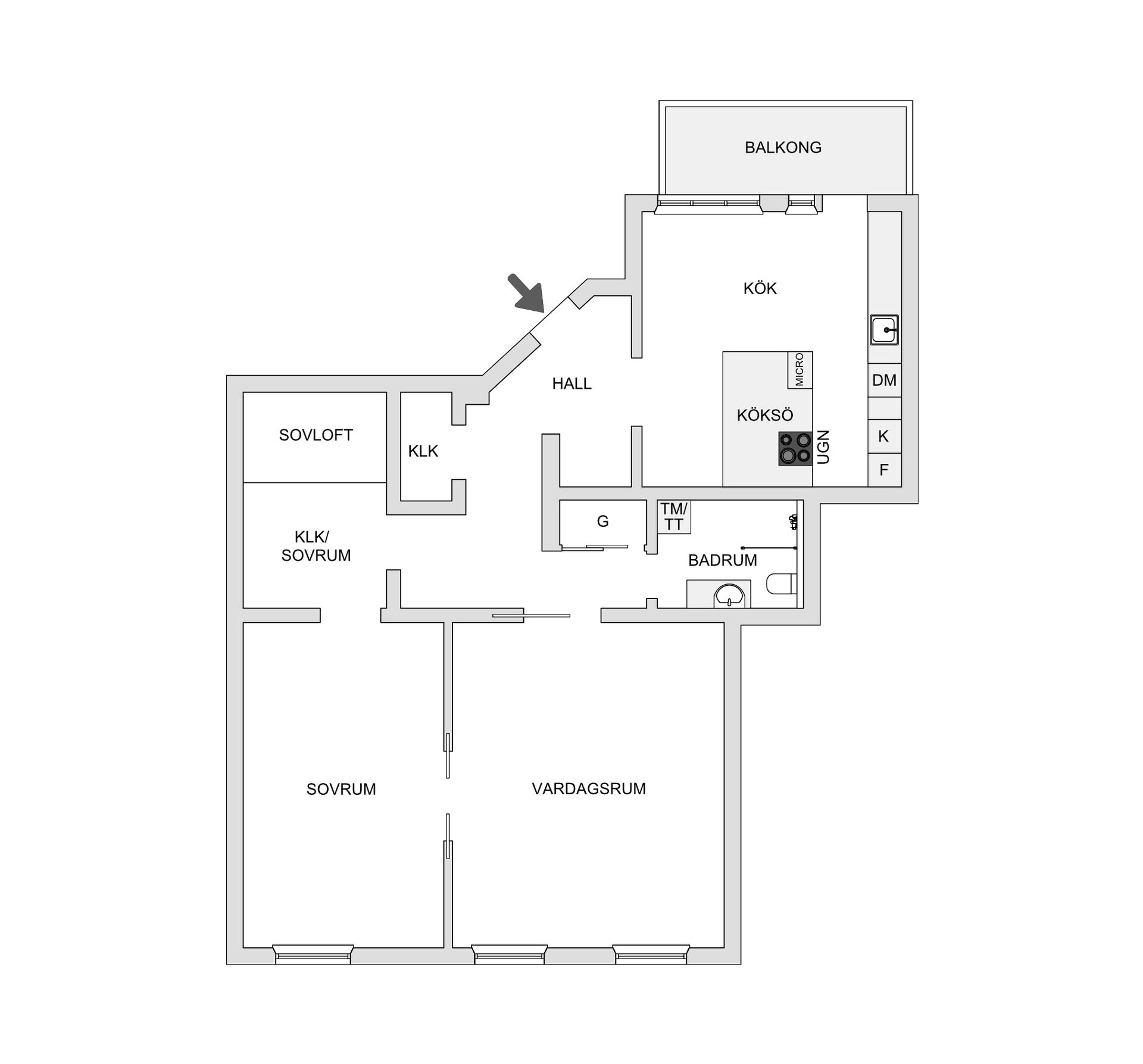 Bostadsrätt, Prästgatan 65B, Centrala Östersund, Östersund