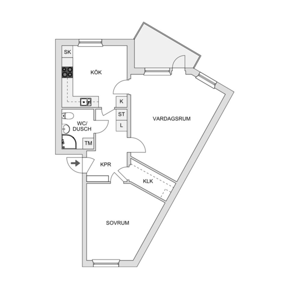 Bostadsrätt, Harabergsgatan 7C, Centralt, Ljungby
