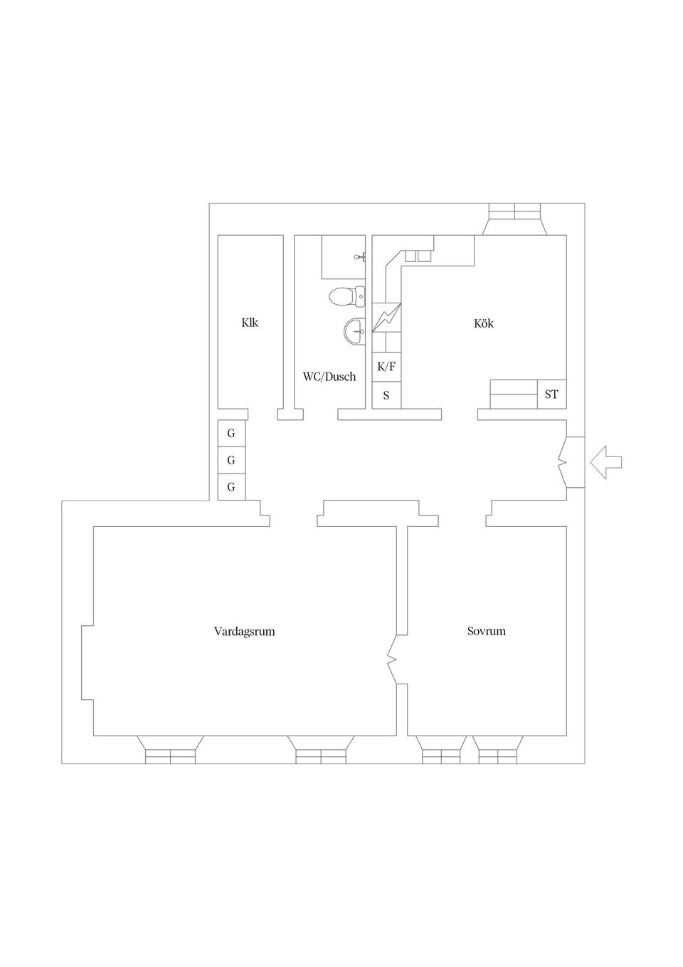 Bostadsrätt, Bremergatan 17, Bremerlyckan, Kalmar