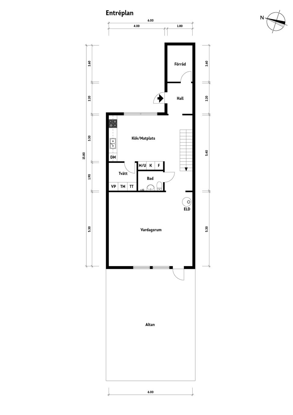Radhus, Åsa Bäckväg 77A, Åsa tätort, Kungsbacka