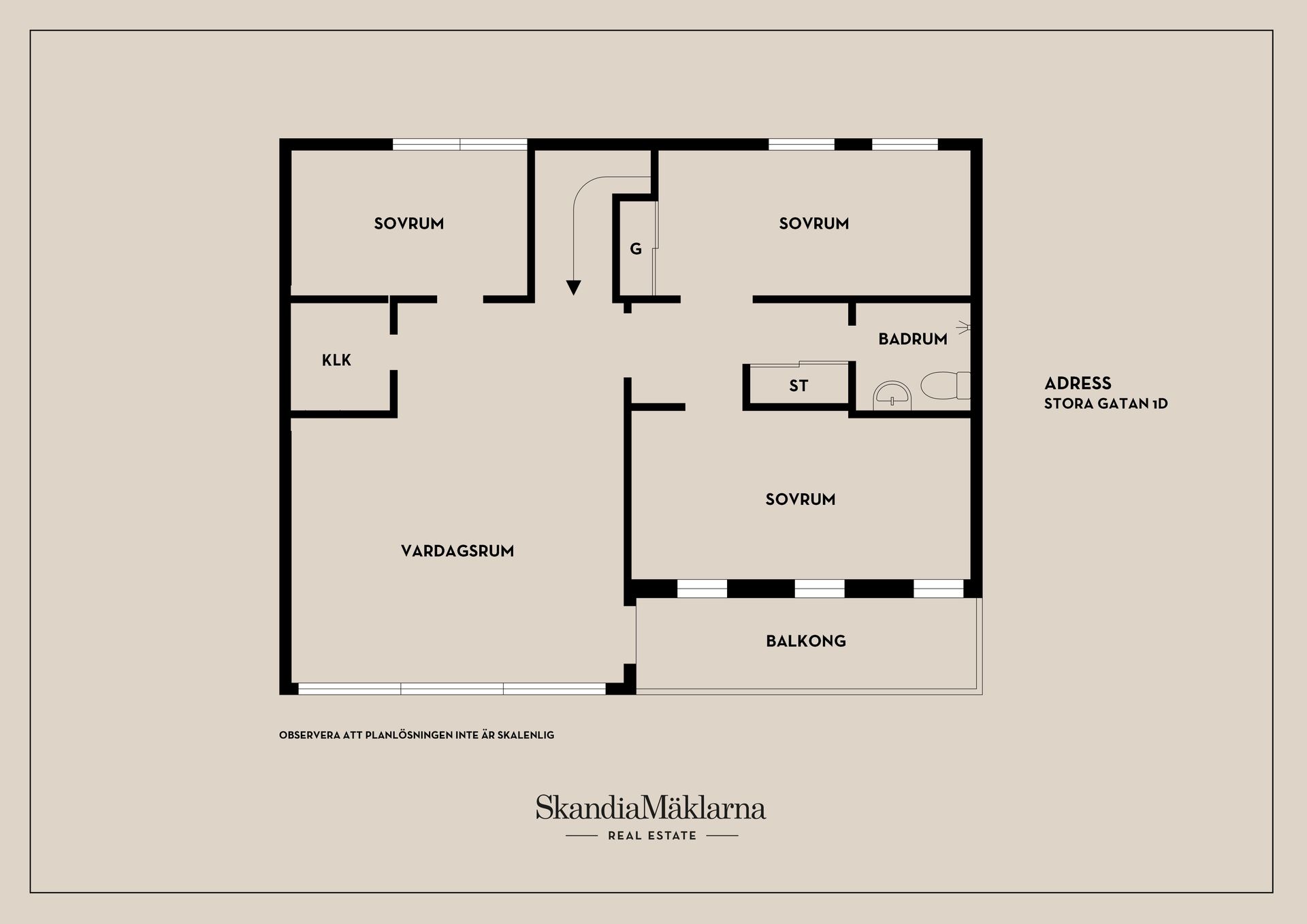Bostadsrätt, Stora gatan 1D, Centrum / Östermalm, Västerås