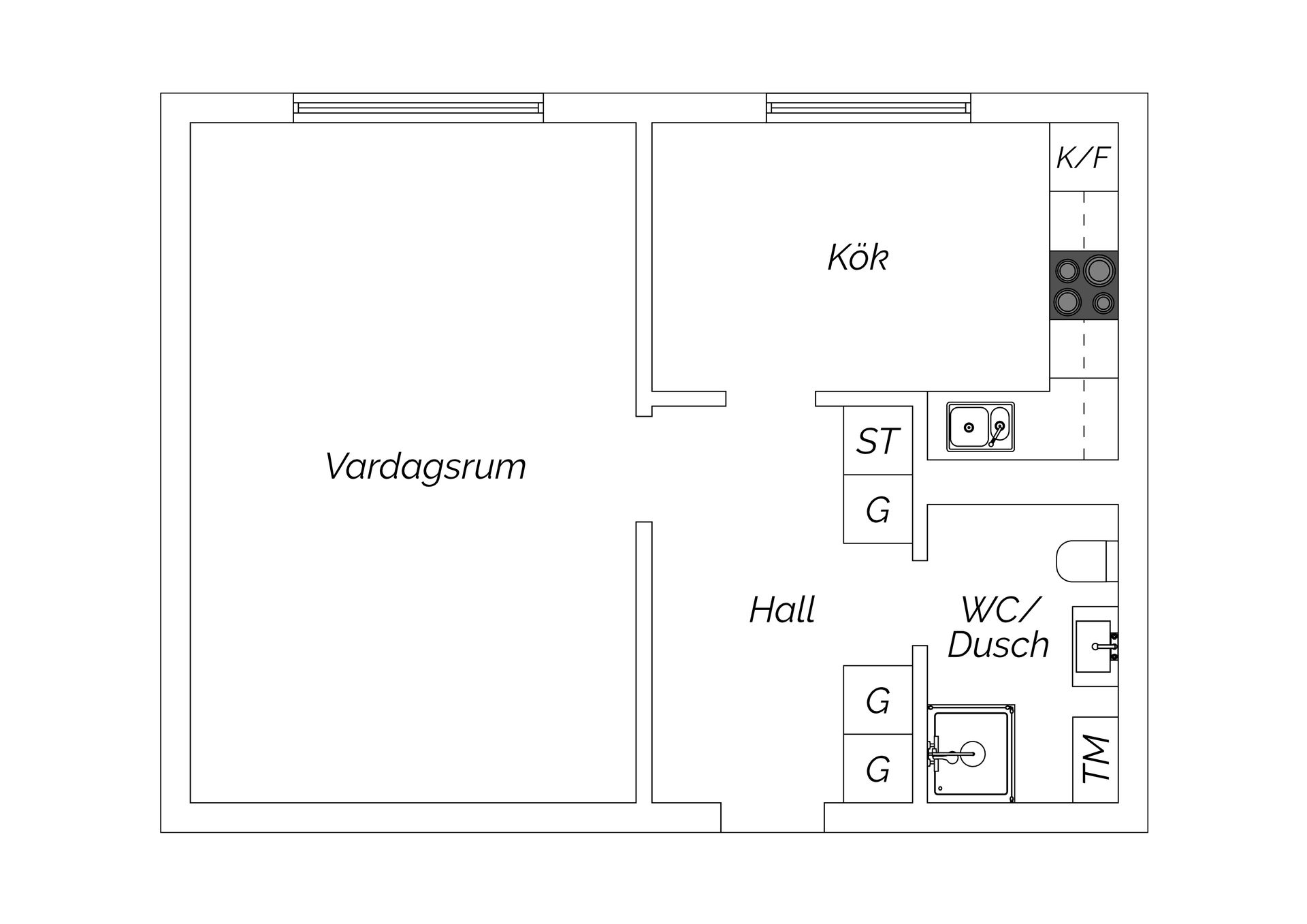 Bostadsrätt, Bergsgatan 19E, Södermalm, Sundsvall