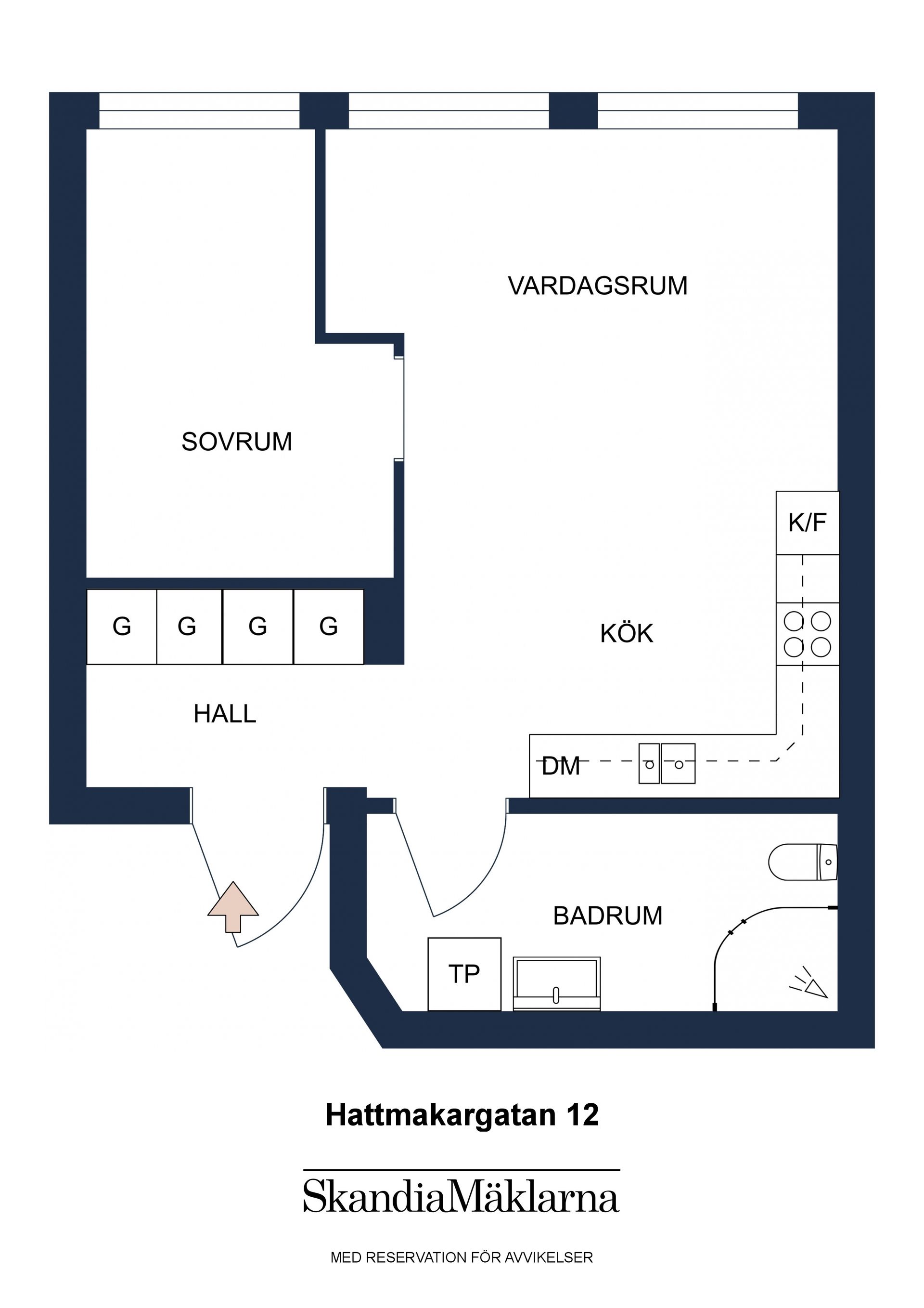 Bostadsrätt, Hattmakargatan 12, Centralt, Gävle